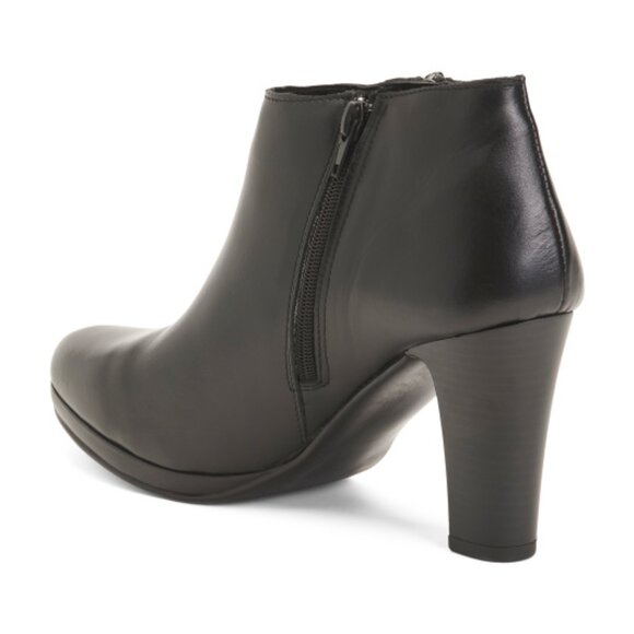 NEW  RIZZOLI Leather Heeled Ankle Booties With Lateral Zip black 269tn - Picture 2 of 5